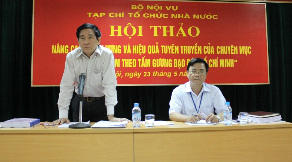 Hội thảo Nâng cao chất lượng và hiệu quả tuyên truyền của chuyên mục “Học tập và làm theo tấm gương đạo đức Hồ Chí Minh” trên Tạp chí Tổ chức nhà nước